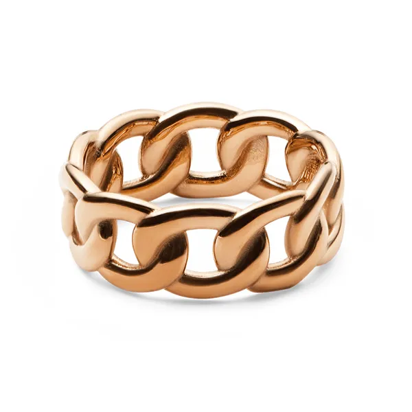 Nhẫn Daniel Wellington Chunky Chain Ring Rose Gold Màu Vàng Hồng Size 54