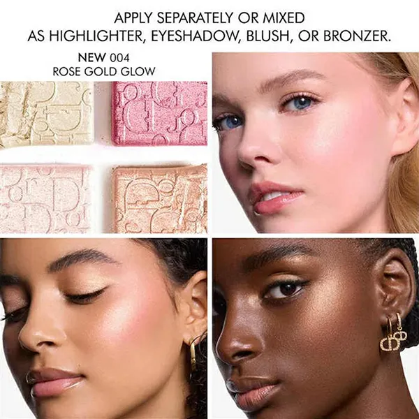 Phấn Hight Light Dior Backstage Glow Face Palette Màu 004 Rose Gold 10g