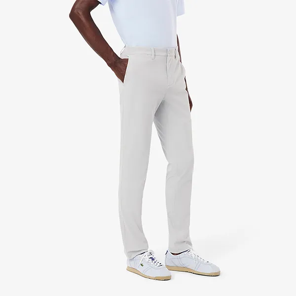 Quần Dài Nam Lacoste Men's Slim Fit Commuter Pants HH1916 ACZ Màu Xám Size 40