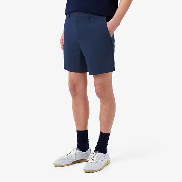 Quần Short Nam Lacoste Men's Slim Fit Commuter Shorts FH3014 166 Màu Xanh Navy Size 38