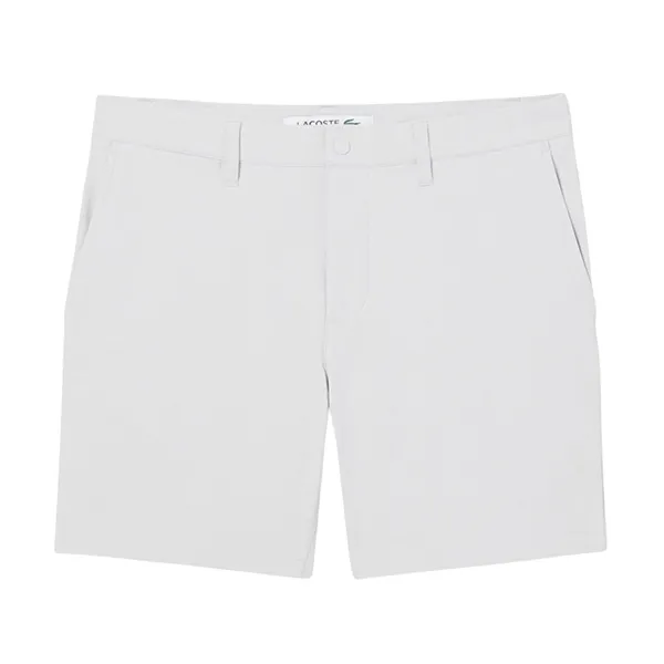 Quần Short Nam Lacoste Men's Slim Fit Commuter Shorts FH3014 ACZ Màu Xám Nhạt Size 40