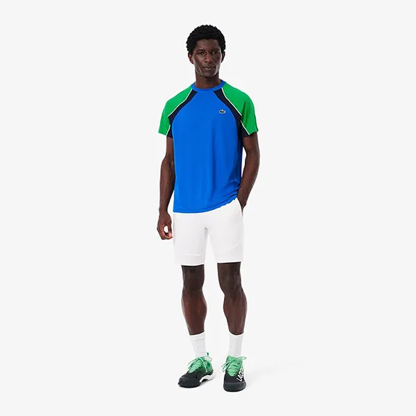 Quần Short Nam Lacoste Tennis Shorts Ultra Dry Stretch GH8950 001 White Màu Trắng