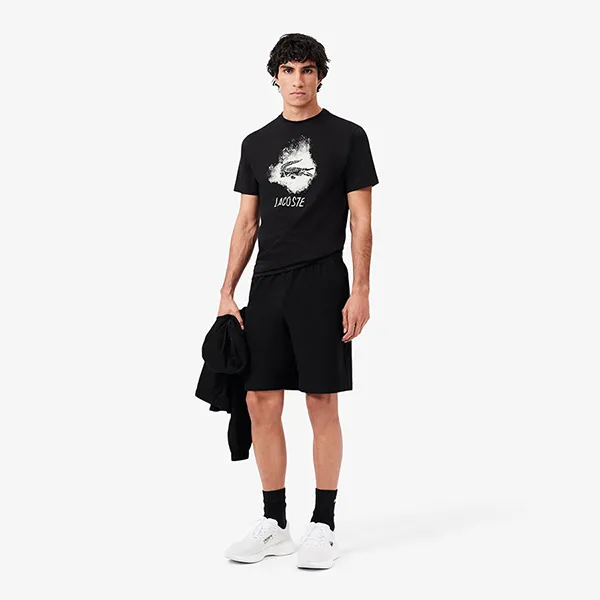 Quần Short Nam Lacoste Tennis/Pickerball Shorts Straight Cut Ultra-Dry Technology GH7452 031 Màu Đen