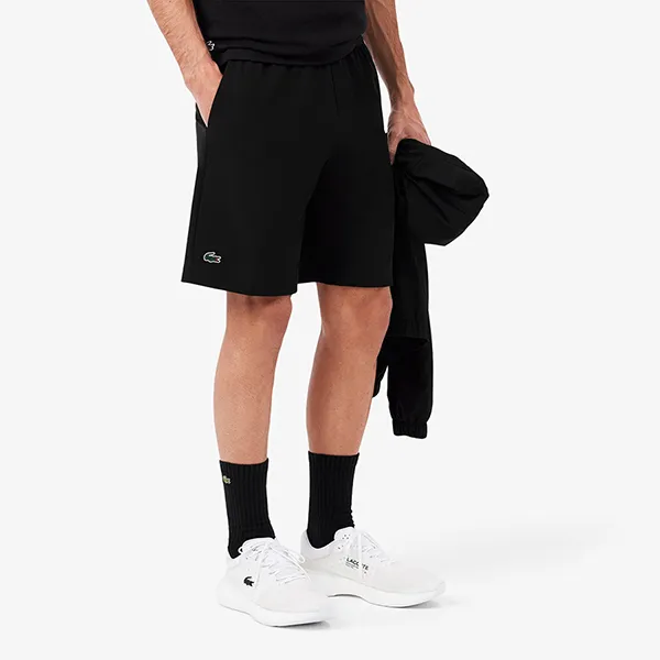 Quần Short Nam Lacoste Tennis/Pickerball Shorts Straight Cut Ultra-Dry Technology GH7452 031 Màu Đen