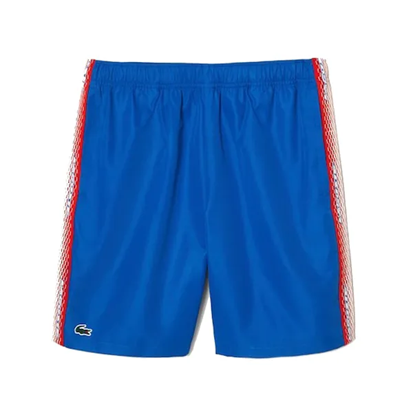 Quần Short Nam Lacoste Tennis/Pickleball Recycled Polyester GH5212-51 Màu Xanh Blue