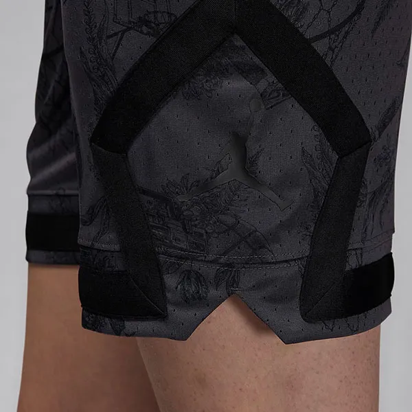 Quần Short Nam Nike Jordan Sport Men's Dri-FIT Printed Diamond Shorts FV8614-010 Màu Đen Size M (Form Á)