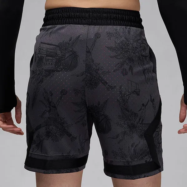 Quần Short Nam Nike Jordan Sport Men's Dri-FIT Printed Diamond Shorts FV8614-010 Màu Đen Size M (Form Á)