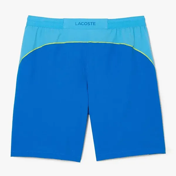 Quần Shorts Tennis/Pickerball Nam Lacoste Men’s Sport X Novak Djokovic Colorblock GH9354-GSK Màu Xanh Blue