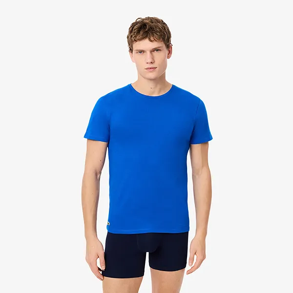 Set 3 Áo Thun Nam Lacoste Men's 3-Pack Slim Fit Undershirts TH2273 ELI Màu Xanh Size XS