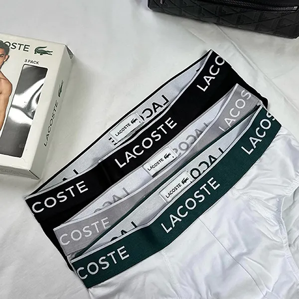 Set 3 Quần Lót Nam Lacoste 8H3472 NUA Phối Màu Size S