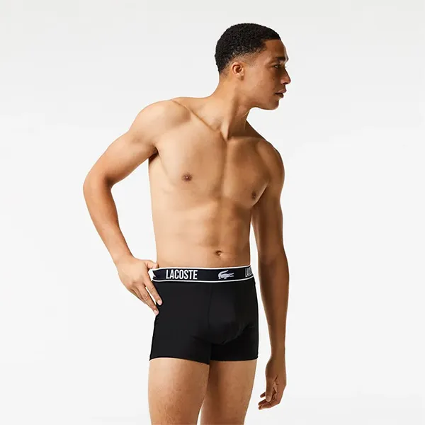 Set 3 Quần Lót Nam Lacoste Jersey Trunk 3 Pack 5H9972 10 MYJ Màu Đen Size XS