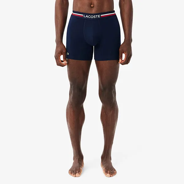 Set 3 Quần Lót Nam Lacoste Men's 3-Pack Cotton Boxer Briefs 6H1281 525 Phối Màu Size XS