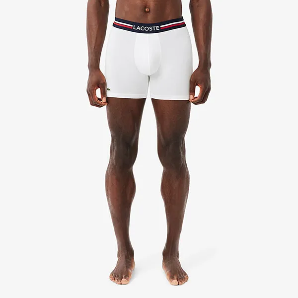 Set 3 Quần Lót Nam Lacoste Men's 3-Pack Cotton Boxer Briefs 6H1281 525 Phối Màu Size XS