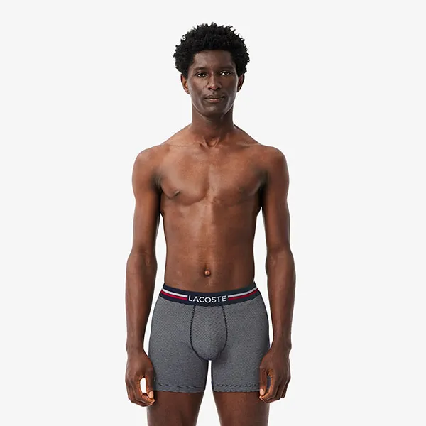 Set 3 Quần Lót Nam Lacoste Men's 3-Pack Cotton Boxer Briefs 6H1281 525 Phối Màu Size XS