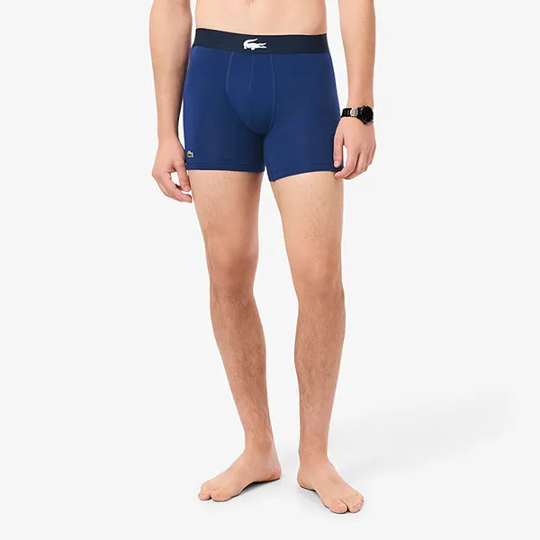 Set 3 Quần Lót Nam Lacoste Men's 3-Pack Cotton Boxer Briefs 6H1295 BCK Phối Màu Size XS
