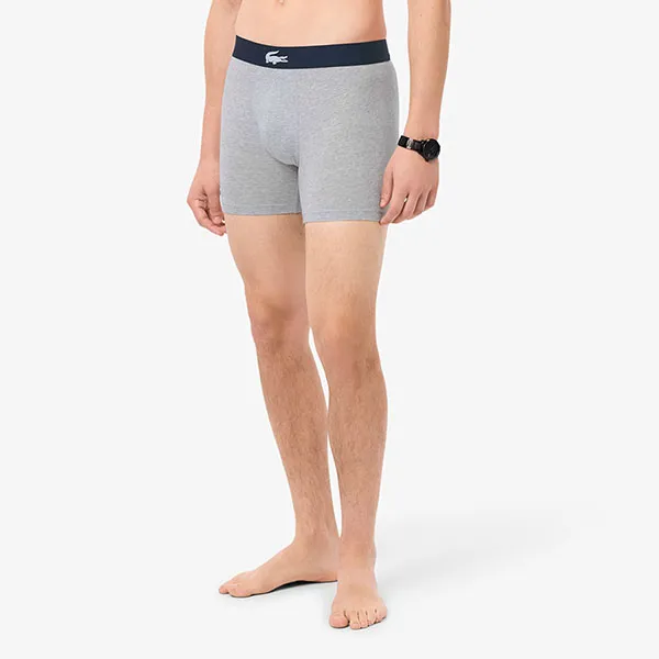 Set 3 Quần Lót Nam Lacoste Men's 3-Pack Cotton Boxer Briefs 6H1295 BCK Phối Màu Size XS