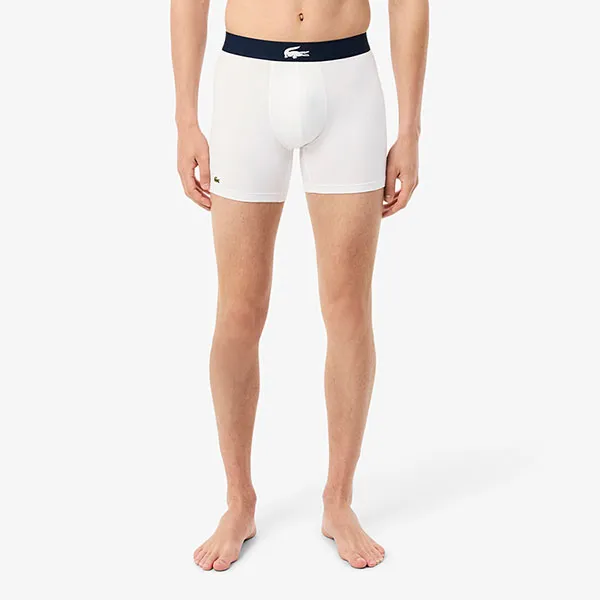 Set 3 Quần Lót Nam Lacoste Men's 3-Pack Cotton Boxer Briefs 6H1295 P52 Phối Màu Size XS