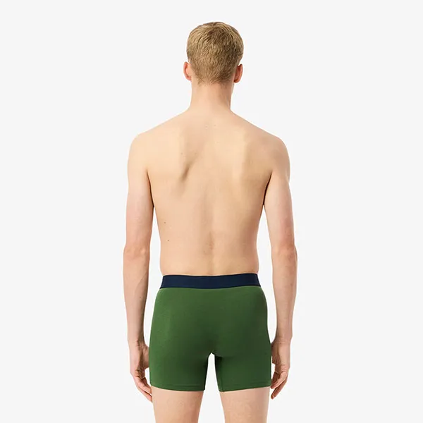 Set 3 Quần Lót Nam Lacoste Men's 3-Pack Cotton Boxer Briefs 6H1295 P52 Phối Màu Size XS