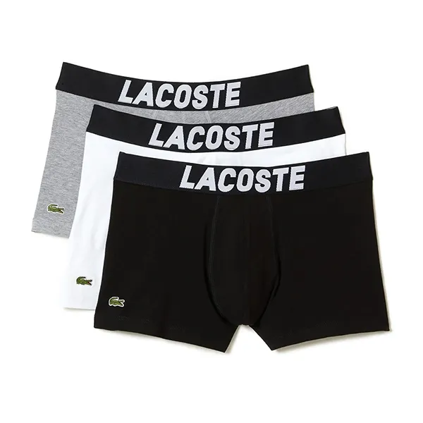 Set 3 Quần Lót Nam Lacoste Trunks Boxers 3-Pack 5H2083 10 NUA Phối Màu Size L