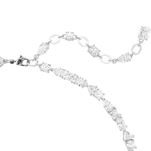 Set Dây Chuyền + Khuyên Tai Nữ Swarovski Mesmera Set Mixed Cuts, White, Rhodium Plated 5674306 Màu Trắng