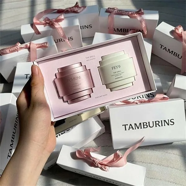 Set Kem Dưỡng Da Tay Tamburins The Shell Perfume Hand Mini Duo Pumkini (15ml x2)
