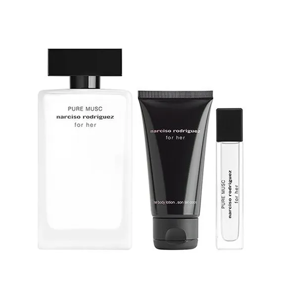 Set Nước Hoa Nữ Narciso Rodriguez Pure Musc For Her 3 Món (EDP 100ml + EDP 10ml + Lotion 75ml)
