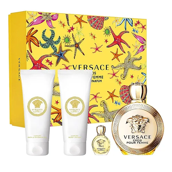 Set Nước Hoa Nữ Versace Eros Pour Femme Set 4 Món