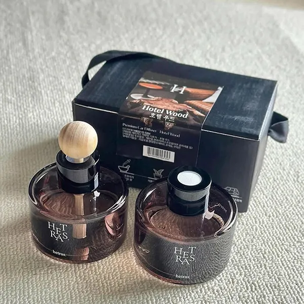 Set Nước Hoa Ô Tô Hetras Hotel Wood 77ml x 2