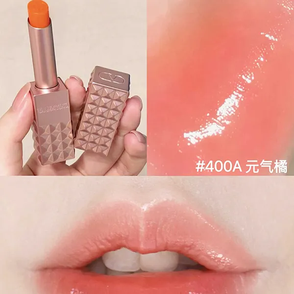Set Son Valentino Limited 2025 (Son Dưỡng Beauty Rosso Valentino Lip Balm 400A Và Box Trái Tim)