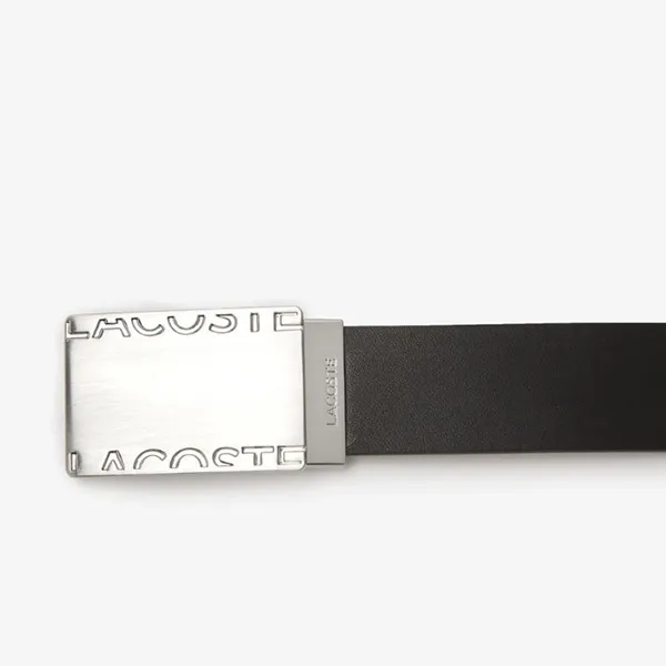 Set Thắt Lưng Nam Lacoste Men's 2-Buckle Belt Smooth Leather RC4060 Màu Đen Size 100