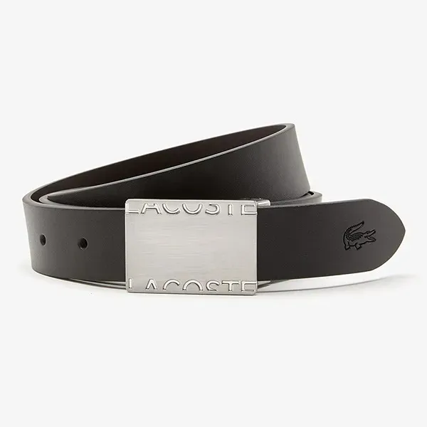 Set Thắt Lưng Nam Lacoste Pin And Flat Buckle Belt RC4060371 Màu Đen Size 110