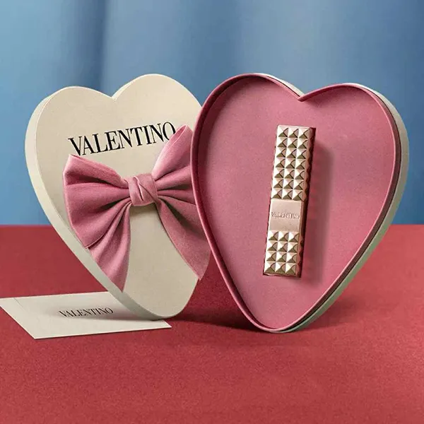 Set Valentino Limited 2025 (Son Dưỡng Beauty Rosso Valentino Lip Balm 120R Và Box Trái Tim)