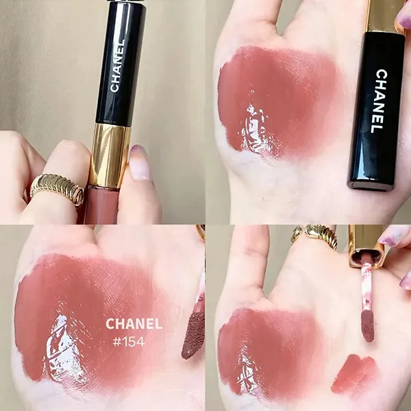 Son Chanel Le Rouge Duo Ultra Tenue 154 Intense Caramel Màu Hồng Nâu