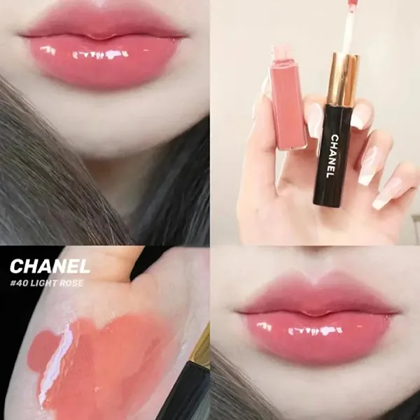 Son Chanel Le Rouge Duo Ultra Tenue 40 Light Rose Màu Hồng San Hô