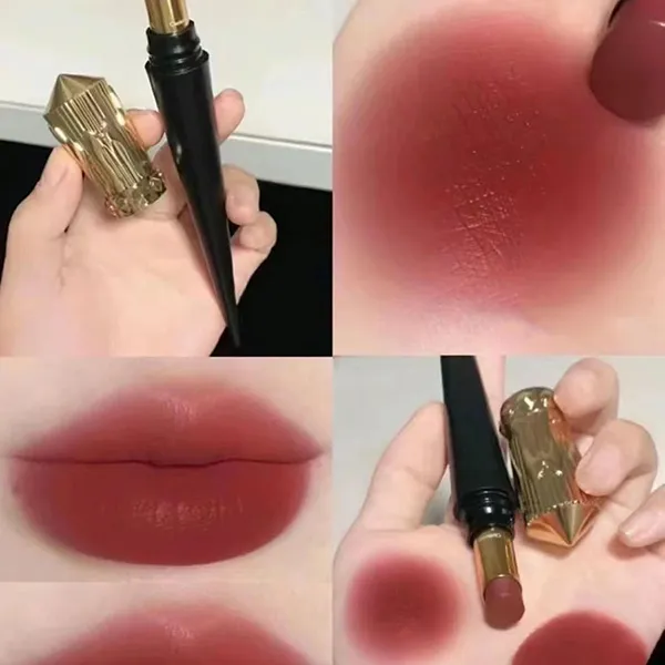 Son Christian Louboutin Rouge Stiletto Lumi Matte 147L Dirty Red Màu Đỏ Đất