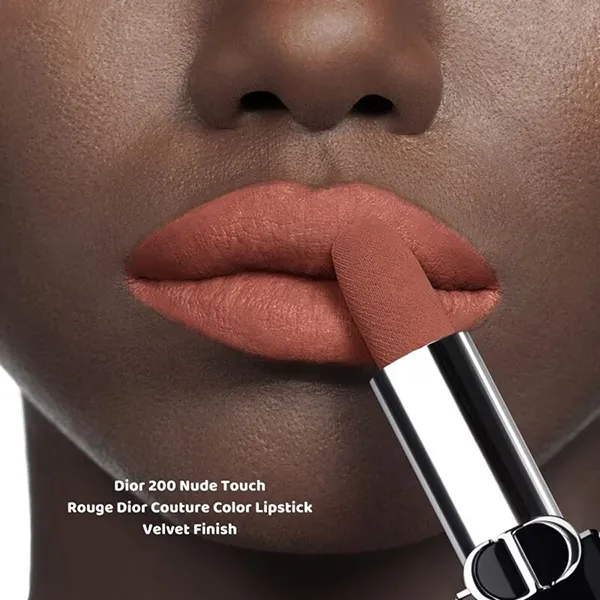 Son Dior Rouge Couture Colour 200 Nude Touch Velvet Finish Màu Cam Đất Nude