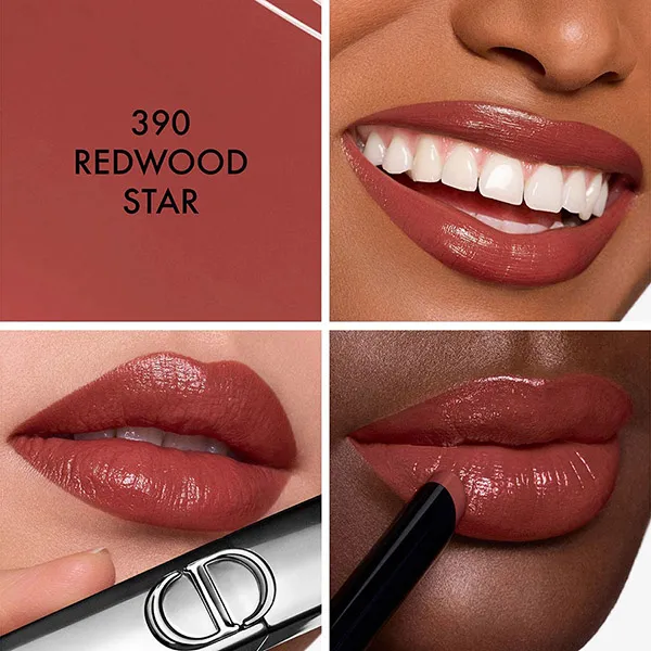 Son Dior Rouge Dior On Stage Slim Lipstick 390 Redwood Star Shine Màu Đỏ Cam Đất
