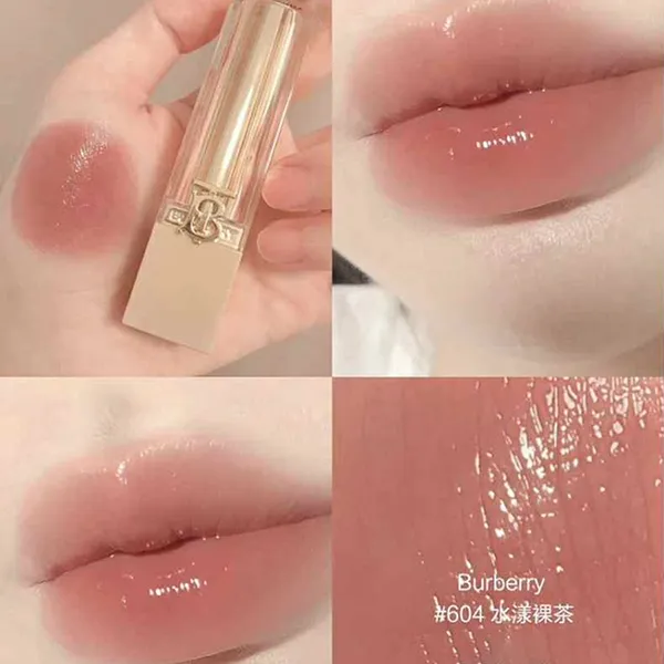 Son Dưỡng Môi Burberry Brit Shine Lipstick 604 - Heritage Honey Màu Hồng Nude