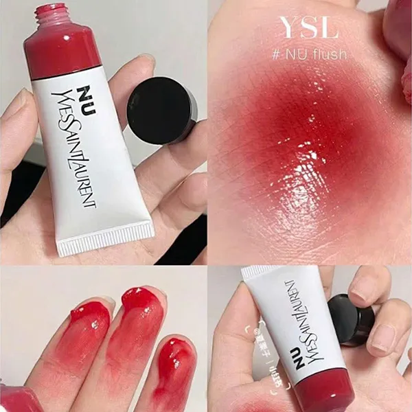 Son Dưỡng Môi & Má Hồng Yves Saint Laurent YSL Nu Lip & Cheek Balmy Tint - Nu Flush Màu Đỏ Hồng