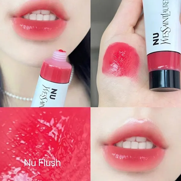 Son Dưỡng Môi & Má Hồng Yves Saint Laurent YSL Nu Lip & Cheek Balmy Tint - Nu Flush Màu Đỏ Hồng