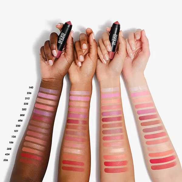 Son Dưỡng Môi & Phấn Má Make Up For Ever Artist Color Crayon Waterproof Multi-Use Stick 126 Peachy Coral Màu Cam Đào