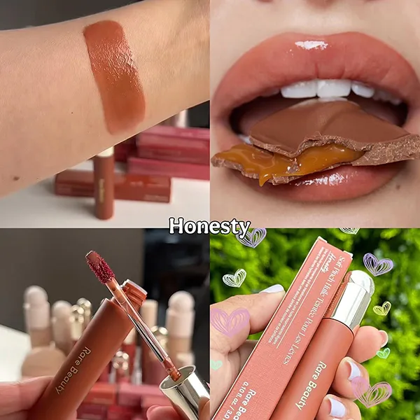 Son Dưỡng Rare Beauty Soft Pinch Tinted Lip Oil Honesty Màu Nâu Nude