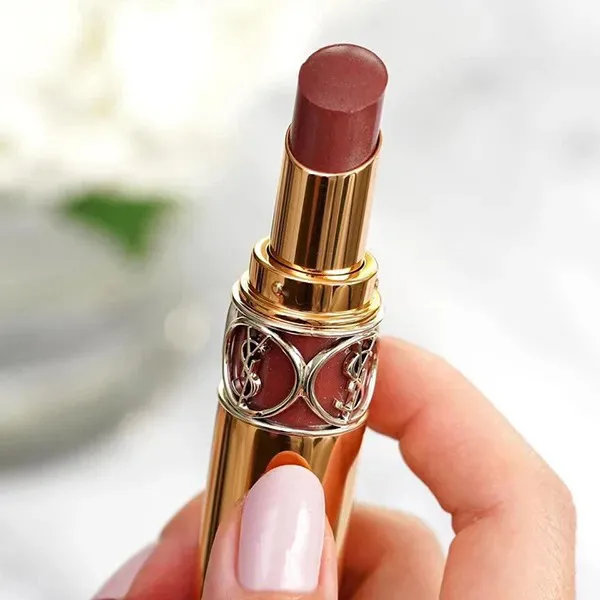 Son Dưỡng Môi Yves Saint Laurent YSL Rouge Volupté Shine 122 Burnt Zellig Màu Cam Đỏ Đất