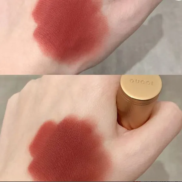 Son Gucci Rouge À Lèvres Mat Lipstick 217 Valeria Rose Màu Hồng Cam Đất