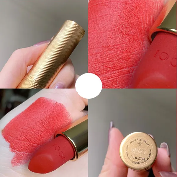 Son Gucci Rouge À Lèvres Voile Mat 25 Goldie Red Màu Đỏ Tươi