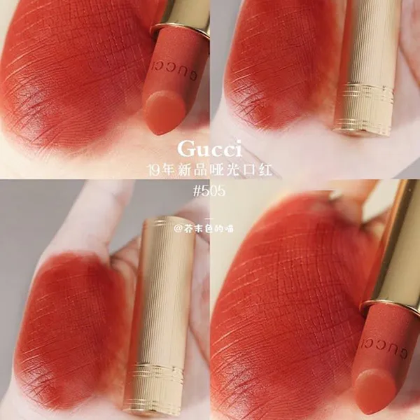 Son Gucci Rouge À Lèvres Voile Mat 505 Janet Rust Màu Đỏ Gạch