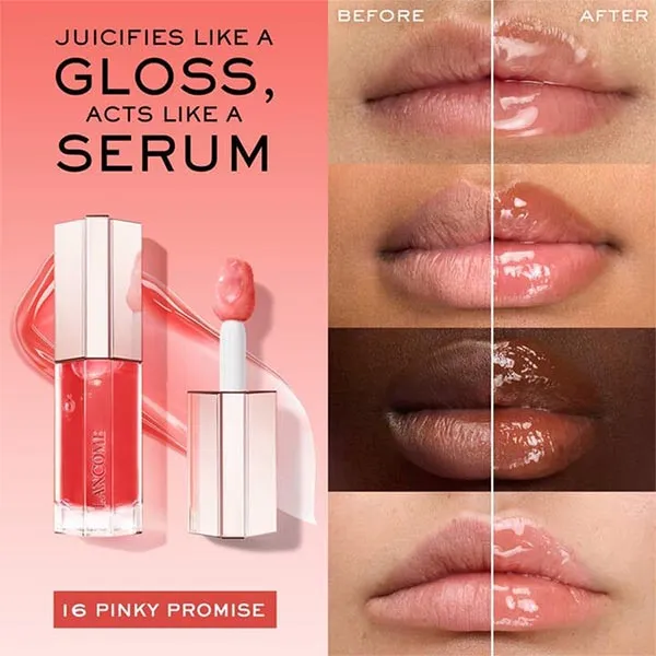 Son Kem Lancôme Lip Idôle Juicy Treat Lip Oil Gloss 16 Pinkly Promise Màu Đỏ Hồng