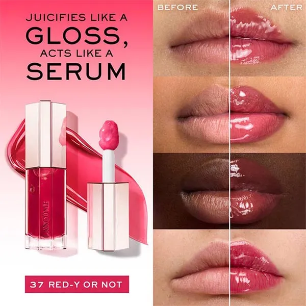 Son Kem Lancôme Lip Idôle JuicyTreat Lip Oil Gloss 37 Red-Y Or Not Màu Đỏ Cherry