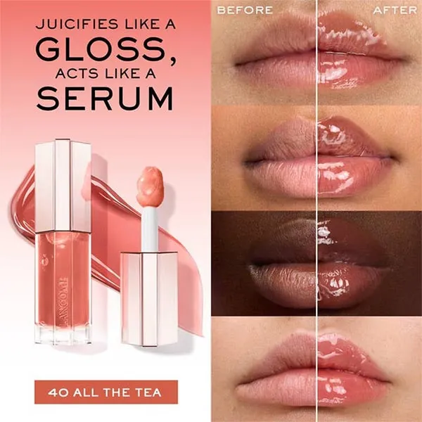 Son Kem Lancôme Lip Idôle Juicy Treat Lip Oil Gloss 40 All The Tea Màu Cam Đào