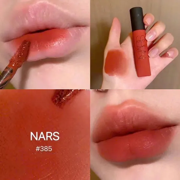 Son Kem Nars Air Matte Lip Color 385 Burlesque Màu Đỏ Cam Gạch